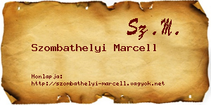 Szombathelyi Marcell névjegykártya