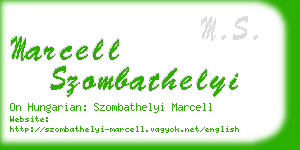 marcell szombathelyi business card